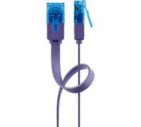Goobay CAT 6A Câble Patch Plat, U/UTP, violet 2m conducteur en cuivre (CU)