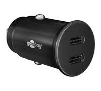goobay Chargeur de Voiture Double Port USB USB-C Allume-Cigare Power Delivery 12V / 24V Adaptateur Mini USB Chargeur de Voiture Chargeur Rapide 30W 59705