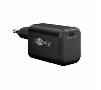 goobay Chargeur GaN USB-C 65 W, Bloc d'alimentation USB-C 65 W et Chargeur Rapide pour Ordinateur Portable, MacBook Pro, iPhone, iPad, Adaptateur de Charge Galaxy, connecteur USB-C, Noir - 79155