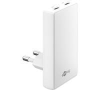 goobay Chargeur rapide double USB-C PD GaN 90° 65 W