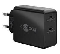 goobay Chargeur rapide USB-C double 36 watts, PD