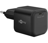 goobay Chargeur Rapide USB-C GaN Nano 20W - Power Delivery, Noir, Ultra-Compact, Compatible avec iPhone, Samsung, Xiaomi, iPad, etc. 76690