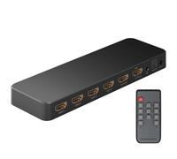 goobay Commutateur matriciel HDMI 58479 4 vers 2, répartiteur matriciel 4k à 60 Hz/avec télécommande pour lecteur Blu Ray, Xbox, PS5 et TV/Interrupteur 4 entrées et 2 sorties,Schwarz
