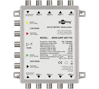 Goobay Interrupteur multiple satellite 67178 – Passif 5 entrées/8 sorties Argent/Noir