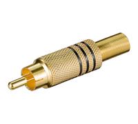 Goobay Connecteurs Cinch Plaqués Or Haute Gamme 2 Pcs Noir