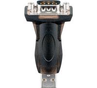 Goobay Convertisseur/Adaptateur USB vers série RS232, transparent - USB 2.0 mâle (type A) > D-SUB/RS-232 femelle (9 broches)