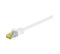 goobay - Cordon de raccordement - RJ-45 (M) pour RJ-45 (M) - 1.5 m - SFTP, PiMF - CAT 7 - sans halogène, moulé - blanc