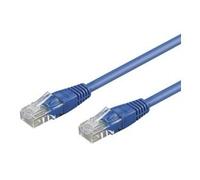 goobay - Cordon de raccordement - RJ-45 (M) pour RJ-45 (M) - 1 m - UTP - CAT 6 - moulé - bleu
