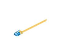 goobay - Cordon de raccordement - RJ-45 (M) pour RJ-45 (M) - 1 m - UTP - CAT 6a - moulé, plat - jaune