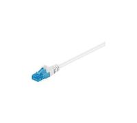goobay - Cordon de raccordement - RJ-45 (M) pour RJ-45 (M) - 1 m - UTP - CAT 6a - sans halogène, sans crochet, bloqué - blanc