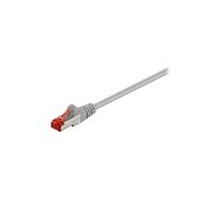 goobay - Cordon de raccordement - RJ-45 (M) pour RJ-45 (M) - 10 m - SFTP, PiMF - CAT 6 - sans halogène, moulé, sans crochet - gris