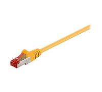 goobay - Cordon de raccordement - RJ-45 (M) pour RJ-45 (M) - 10 m - SFTP, PiMF - CAT 6 - sans halogène, moulé, sans crochet - jaune