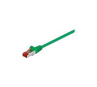 goobay - Cordon de raccordement - RJ-45 (M) pour RJ-45 (M) - 10 m - SFTP, PiMF - CAT 6 - sans halogène, moulé - vert