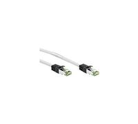 goobay Cordon de raccordement RJ-45 (M) pour RJ-45 (M) 15 m SFTP, PiMF CAT 8.1 sans halogène, moulé, sans crochet, bloqué blanc
