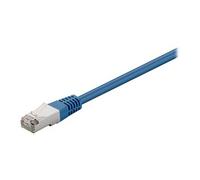 goobay - Cordon de raccordement - RJ-45 (M) pour RJ-45 (M) - 2 m - paire torsadée écrantée (F/UTP) - CAT 5e - moulé, rond, bloqué - bleu