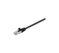 goobay - Cordon de raccordement - RJ-45 (M) pour RJ-45 (M) - 2 m - SF/UTP - CAT 5e - moulé - noir