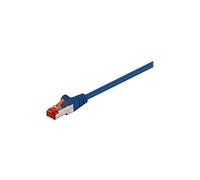 goobay - Cordon de raccordement - RJ-45 (M) pour RJ-45 (M) - 2 m - SFTP, PiMF - CAT 6 - moulé - bleu