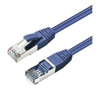 goobay - Cordon de raccordement - RJ-45 (M) pour RJ-45 (M) - 2 m - SFTP, PiMF - CAT 6 - sans halogène, moulé, sans crochet - bleu