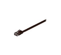 goobay - Cordon de raccordement - RJ-45 (M) pour RJ-45 (M) - 2 m - UTP - CAT 6 - moulé, plat - brun