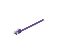 goobay - Cordon de raccordement - RJ-45 (M) pour RJ-45 (M) - 2 m - UTP - CAT 6 - moulé, plat - violet