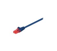 goobay - Cordon de raccordement - RJ-45 (M) pour RJ-45 (M) - 2 m - UTP - CAT 6 - rond - bleu