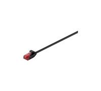 goobay - Cordon de raccordement - RJ-45 (M) pour RJ-45 (M) - 2 m - UTP - CAT 6 - sans crochet - noir