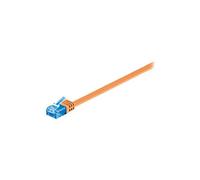 goobay - Cordon de raccordement - RJ-45 (M) pour RJ-45 (M) - 2 m - UTP - CAT 6a - moulé, plat - orange