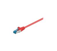 goobay - Cordon de raccordement - RJ-45 (M) pour RJ-45 (M) - 20 m - SFTP, PiMF - CAT 6a - sans halogène, moulé, sans crochet - rouge
