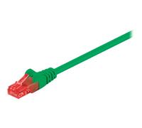 goobay - Cordon de raccordement - RJ-45 (M) pour RJ-45 (M) - 25 cm - UTP - CAT 6 - moulé - vert