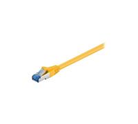 goobay - Cordon de raccordement - RJ-45 (M) pour RJ-45 (M) - 3 m - SFTP, PiMF - CAT 6a - sans halogène, moulé - jaune