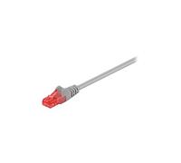 goobay - Cordon de raccordement - RJ-45 (M) pour RJ-45 (M) - 3 m - UTP - CAT 6 - moulé, rond, sans crochet, bloqué - gris