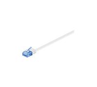 goobay - Cordon de raccordement - RJ-45 (M) pour RJ-45 (M) - 3 m - UTP - CAT 6a - moulé, plat - blanc
