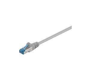 goobay - Cordon de raccordement - RJ-45 (M) pour RJ-45 (M) - 30 m - SFTP, PiMF - CAT 6a - démarré, sans halogène, sans crochet - gris