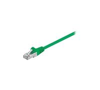 goobay - Cordon de raccordement - RJ-45 (M) pour RJ-45 (M) - 5 m - SF/UTP - CAT 5e - moulé, sans crochet - vert