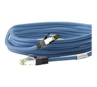 goobay - Cordon de raccordement - RJ-45 (M) pour RJ-45 (M) - 50 cm - SFTP, PiMF - CAT 8.1 - moulé - bleu