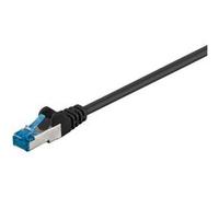 goobay Cordon de raccordement RJ-45 (M) pour RJ-45 (M) 50 m SFTP, PiMF CAT 6a sans halogène, moulé, rond, sans crochet noir G