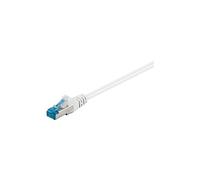 goobay - Cordon de raccordement - RJ-45 (M) pour RJ-45 (M) - 50 m - SFTP, PiMF - CAT 6a - sans halogène, moulé, rond, sans crochet, bloqué - blanc