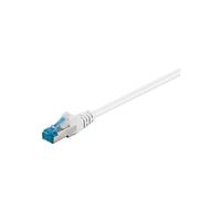 goobay - Cordon de raccordement - RJ-45 (M) pour RJ-45 (M) - 50 m - SFTP, PiMF - CAT 6a - sans halogène, moulé, rond, sans crochet, bloqué - blanc