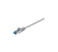 goobay - Cordon de raccordement - RJ-45 (M) pour RJ-45 (M) - 50 m - SFTP, PiMF - CAT 6a - sans halogène, moulé, rond, sans crochet, bloqué - gris