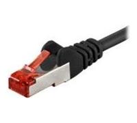 Goobay 68702 CAT 6 Câble de Liaison, S/FTP (PiMF), Noir, 7.5m Longueur de Câble