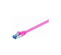 goobay - Cordon de raccordement - RJ-45 (M) pour RJ-45 (M) - 7.5 m - SFTP, PiMF - CAT 6a - sans halogène, moulé, sans crochet - magenta
