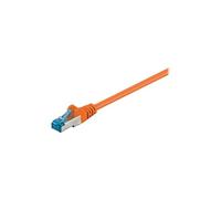 goobay - Cordon de raccordement - RJ-45 (M) pour RJ-45 (M) - 7.5 m - SFTP, PiMF - CAT 6a - sans halogène, moulé, sans crochet - orange