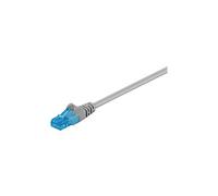goobay - Cordon de raccordement - RJ-45 (M) pour RJ-45 (M) - 7.5 m - UTP - CAT 6a - sans halogène, sans crochet, bloqué - gris