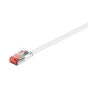 goobay - Cordon de raccordement - RJ-45 (M) pour RJ-45 (M) - U/FTP, PiMF - CAT 6 - moulé, sans crochet, plat - blanc