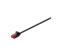 goobay - Cordon de raccordement - RJ-45 (M) pour RJ-45 (M) - UTP - CAT 6 - moulé, sans crochet - noir