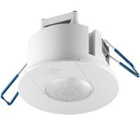 goobay détecteur de Mouvement Compact Blanc, Montage encastré au Plafond, éclairage des armoires, Lampe LED PIR 360°, Plage de 8 m, éclairage Intelligent, LED et veilleuse adaptés, IP20, intérieur