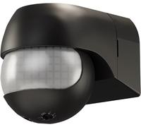 goobay détecteur de Mouvement Infrarouge à l’extérieur et à l’intérieur IP44, inclinable et pivotant, détecteur de Mouvement PIR 180° 12 m, monté en Surface pour LED Jusqu’à 400W, Noir - 79592