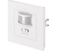 goobay Détecteur de mouvement intérieur, IP20, blanc - Encastré pour montage mural, angle de détection de 160°, capteur PIR, interrupteur avec détecteur de mouvement, intégration facile dans le design