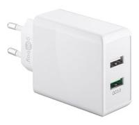 Goobay - Double Chargeur Rapide USB QC3.0 28W Blanc