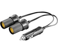 goobay - Répartiteur d'alimentation - automobile cigarette lighter (M) pour automobile cigarette lighter (F) - 20 cm